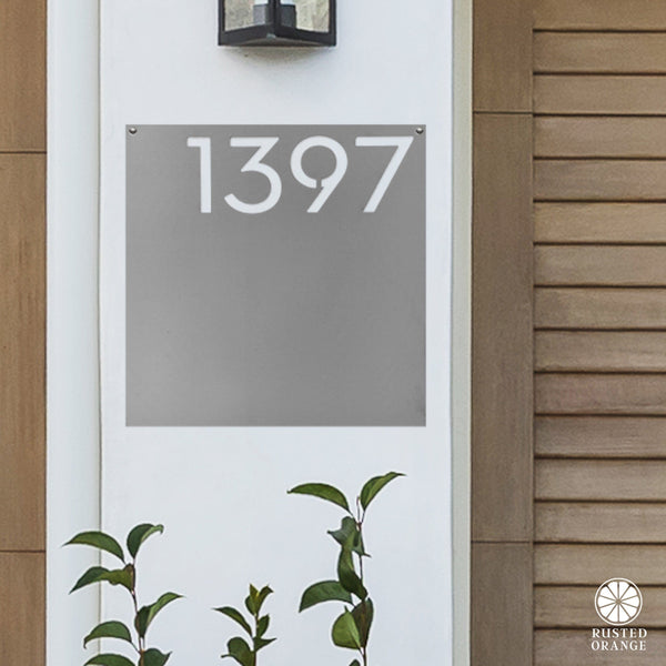 Rusted Orange Craftworks Co. Address Signs Whitehall Address - 3 Sizes - Personalized Address Plaque for Houses with Street Name