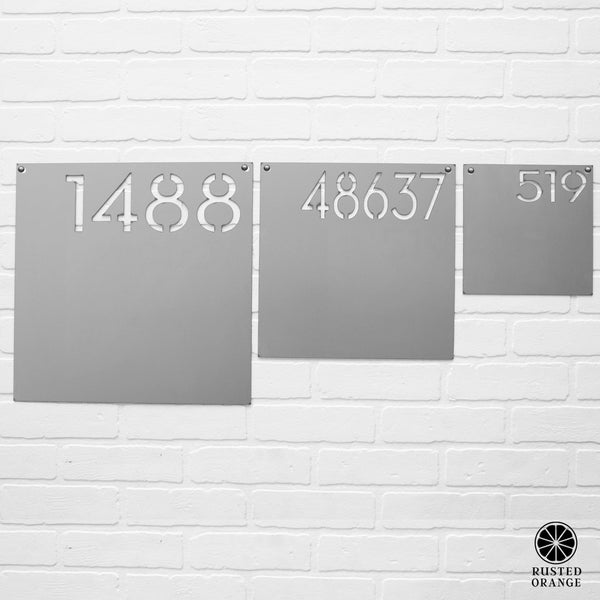 Rusted Orange Craftworks Co. Address Signs Whitehall Address - 3 Sizes - Personalized Address Plaque for Houses with Street Name