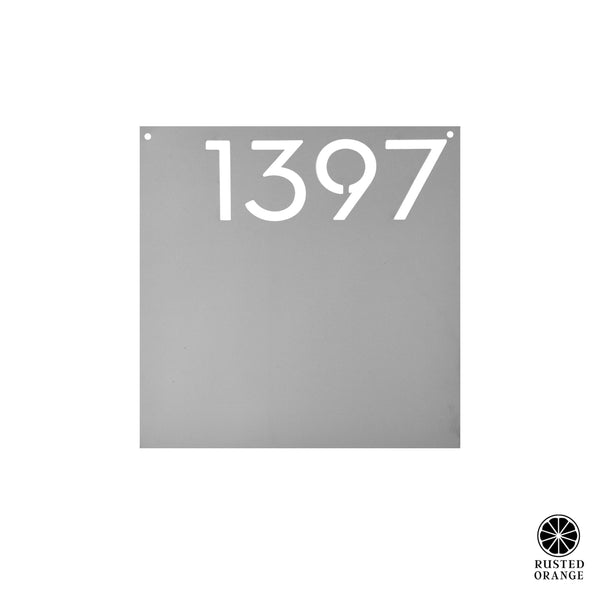 Rusted Orange Craftworks Co. Address Signs Whitehall Address - 3 Sizes - Personalized Address Plaque for Houses with Street Name