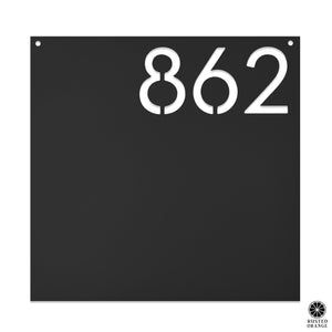 Rusted Orange Craftworks Co. Address Signs Whitehall Address - 3 Sizes - Personalized Address Plaque for Houses with Street Name