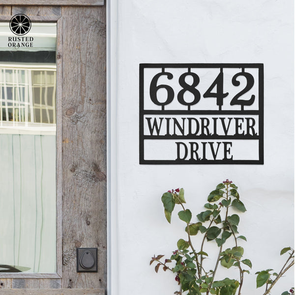 Rusted Orange Craftworks Co. Address Signs Why the Long Address - 3 Sizes - Address Numbers for Houses Plaque