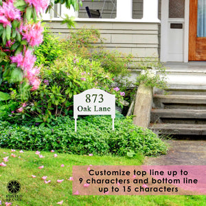 Rusted Orange Craftworks Co. Address Yard Signs with Stakes - Address Signs for Houses for Ground