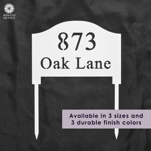 Rusted Orange Craftworks Co. Address Yard Signs with Stakes - Address Signs for Houses for Ground