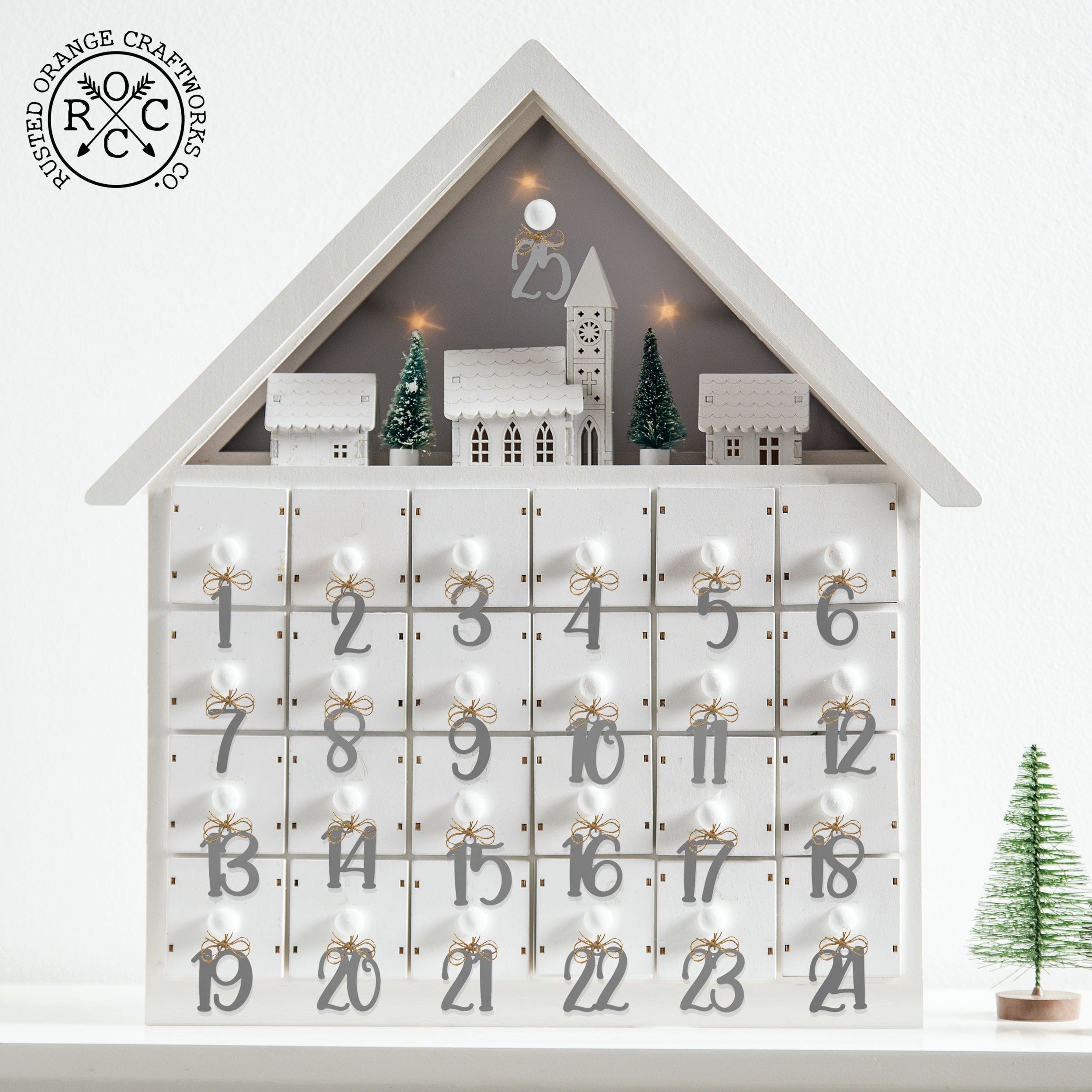 Advent Calendar Numbers for Countdown 1 - 25 – Rusted Orange Craftworks Co.