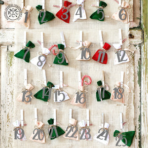 Rusted Orange Craftworks Co. Advent Calendar Numbers for Countdown