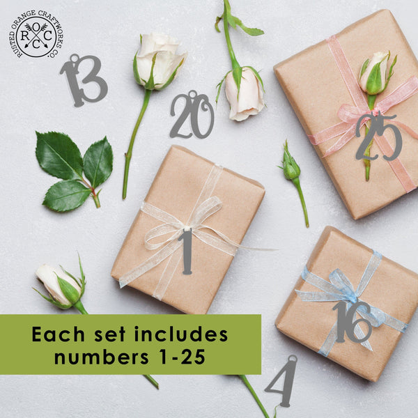 Rusted Orange Craftworks Co. Advent Calendar Numbers for Countdown