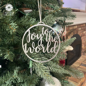 Rusted Orange Craftworks Co. Blowout - 3 pack Merry Christmas & Joy to the World Y'all Ornament - Christmas Ornament Decorations