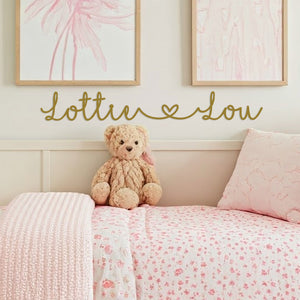 Rusted Orange Craftworks Co. Children Bedroom Decor [COL] I Heart You – Little Love Edition | Personalized Kids Name Sign