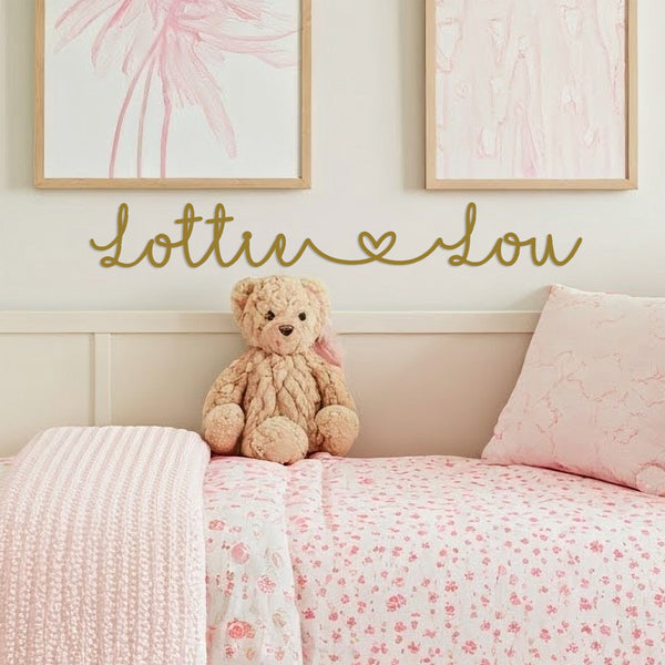 Rusted Orange Craftworks Co. Children Bedroom Decor [COL] I Heart You – Little Love Edition | Personalized Kids Name Sign