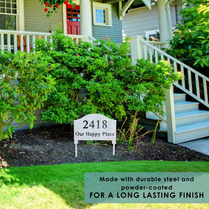Rusted Orange Craftworks Co. [COL] Address Yard Signs with Stakes - Address Signs for Houses for Ground