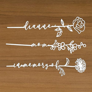 Rusted Orange Craftworks Co. [COL] Flower Pick- Set of 3 Metal Flowers