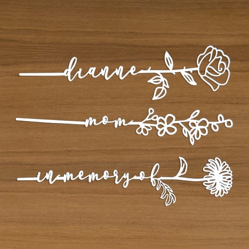 Rusted Orange Craftworks Co. [COL] Flower Pick- Set of 3 Metal Flowers