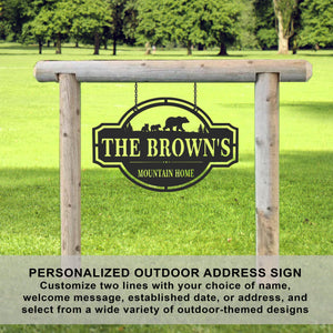 Rusted Orange Craftworks Co. [COL] Home on the Range Oversized Address Plaque - House Number Sign