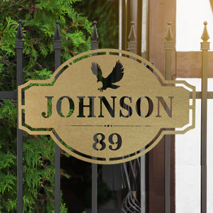 Rusted Orange Craftworks Co. [COL] Home on the Range Oversized Address Plaque - House Number Sign