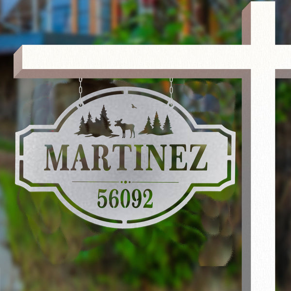 Rusted Orange Craftworks Co. [COL] Home on the Range Oversized Address Plaque - House Number Sign