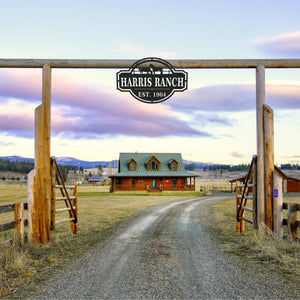 Rusted Orange Craftworks Co. [COL] Home on the Range Oversized Address Plaque - House Number Sign