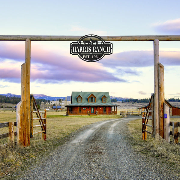 Rusted Orange Craftworks Co. [COL] Home on the Range Oversized Address Plaque - House Number Sign