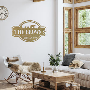 Rusted Orange Craftworks Co. [COL] Home on the Range Oversized Address Plaque - House Number Sign