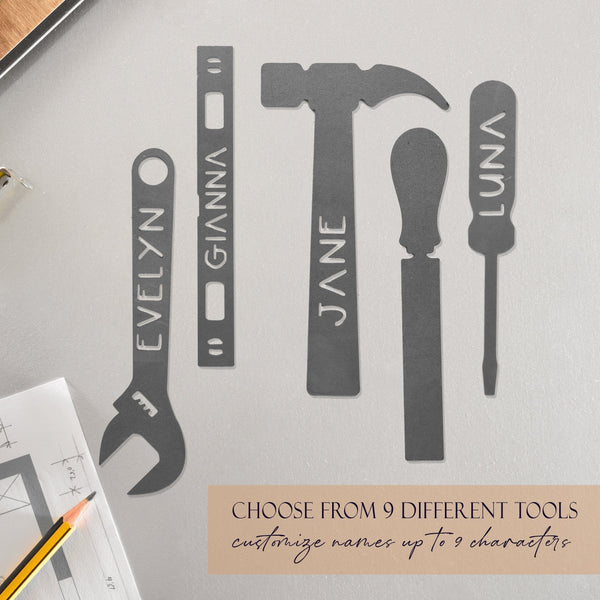 Rusted Orange Craftworks Co. [COL] No One Else Measures Up to Dad Family Name Sign - Custom Fathers Day Gifts