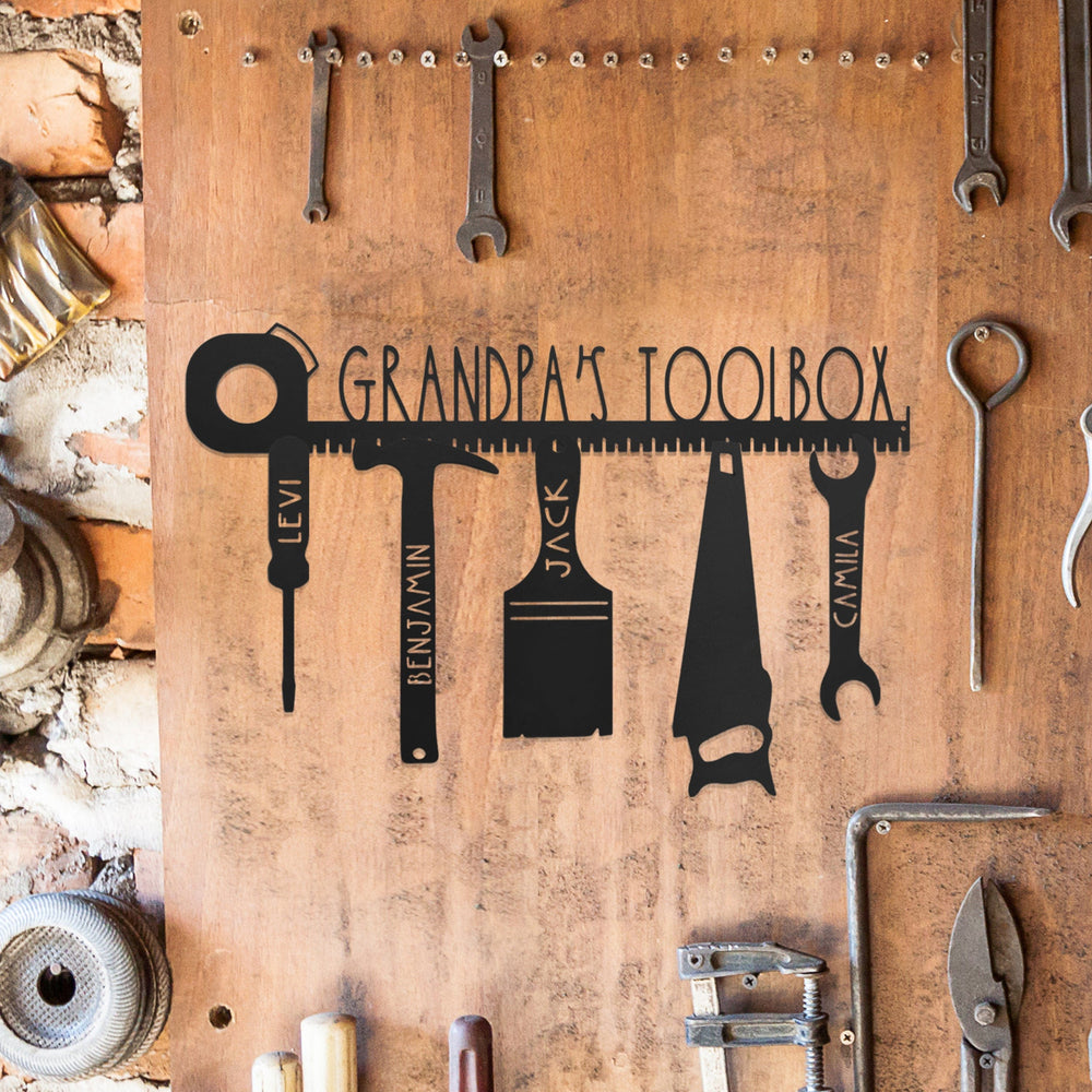 Rusted Orange Craftworks Co. [COL] No One Else Measures Up to Dad Family Name Sign - Custom Fathers Day Gifts