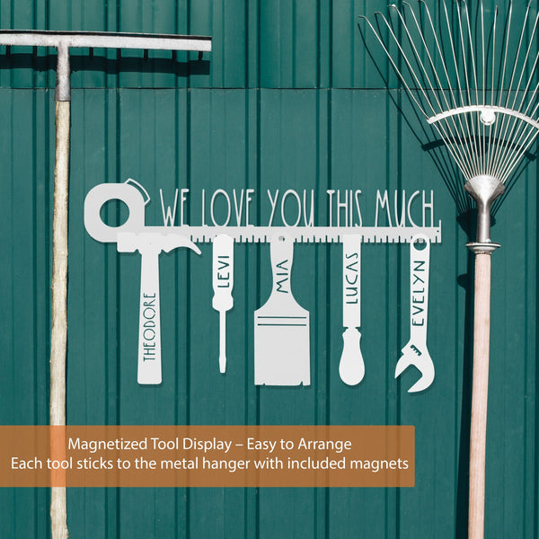 Rusted Orange Craftworks Co. [COL] No One Else Measures Up to Dad Family Name Sign - Custom Fathers Day Gifts