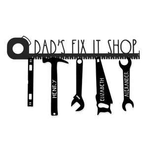 Rusted Orange Craftworks Co. [COL] No One Else Measures Up to Dad Family Name Sign - Custom Fathers Day Gifts