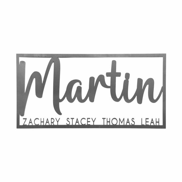 Rusted Orange Craftworks Co. Custom Wall Art [COL] This is Us Family Name Sign - House Name Sign Metal Wall Decor