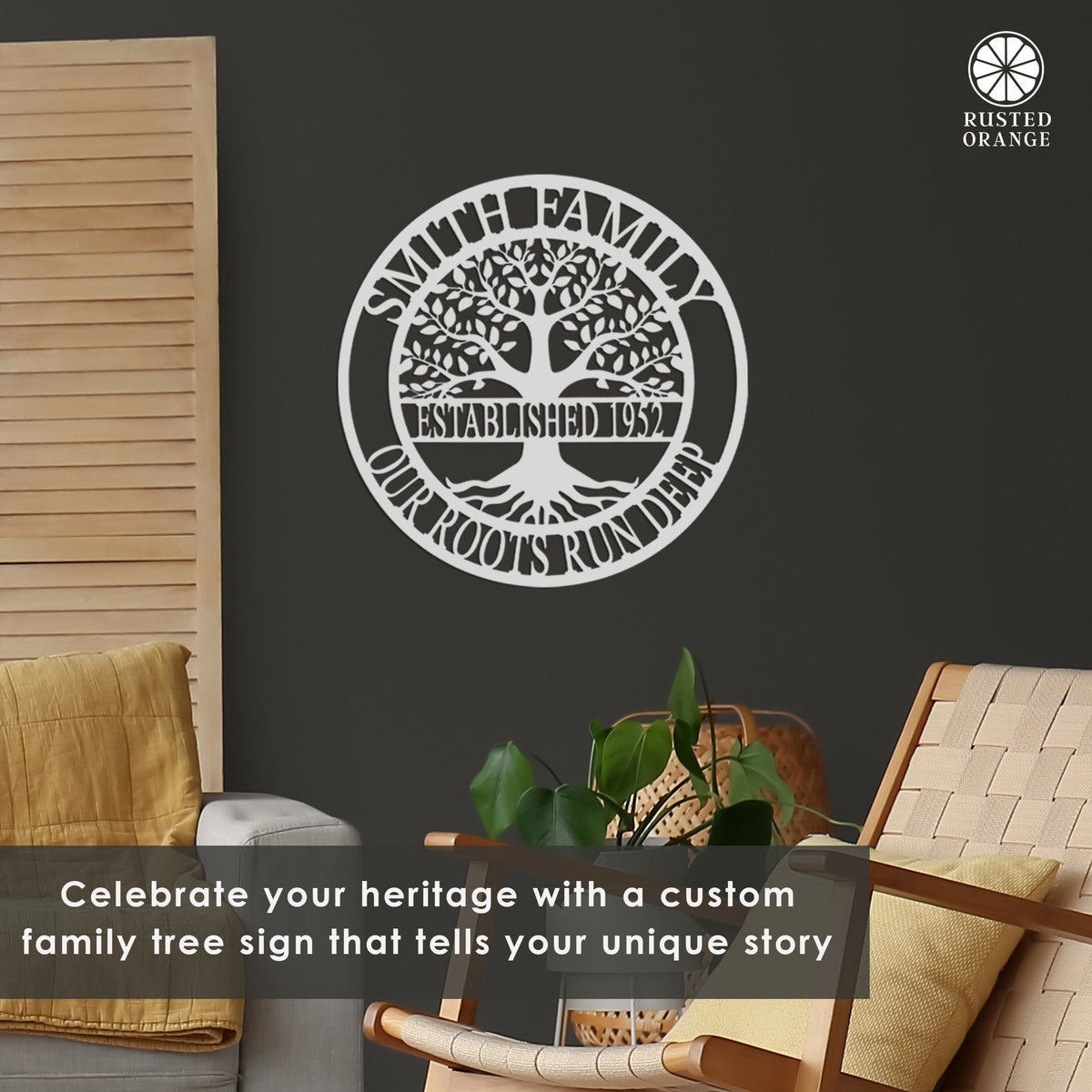 Established Family Tree Name Sign - Family Tree Wall Decor Last Name S