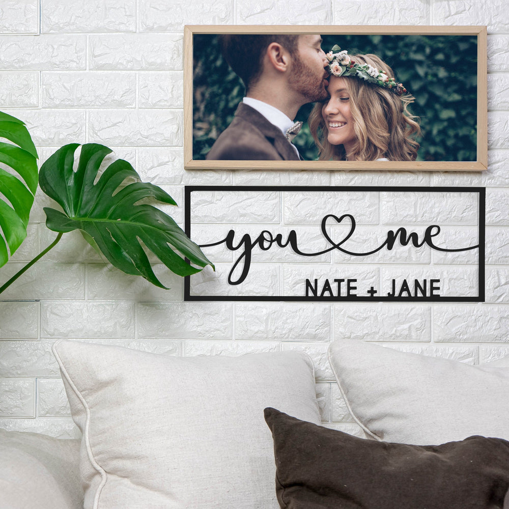 Rusted Orange Craftworks Co. Decor [COL] So Happy Together Personalized Name Sign - You And Me sign for bedroom or wedding