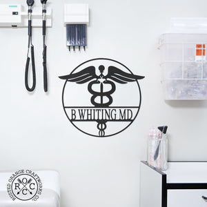 Rusted Orange Craftworks Co. Decor Everyday Heroes Signs - Firefighter, EMT, Doctors or Medical Office Name Plates For Wall or Tabletop