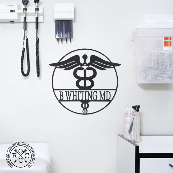 Rusted Orange Craftworks Co. Decor Everyday Heroes Signs - Firefighter, EMT, Doctors or Medical Office Name Plates For Wall or Tabletop
