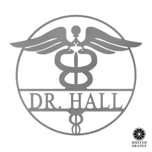 Rusted Orange Craftworks Co. Decor Everyday Heroes Signs - Firefighter, EMT, Doctors or Medical Office Name Plates For Wall or Tabletop