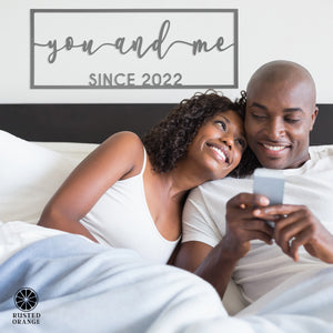 Rusted Orange Craftworks Co. Decor So Happy Together Personalized Name Sign - You And Me sign for bedroom or wedding