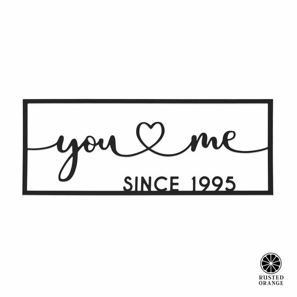 Rusted Orange Craftworks Co. Decor So Happy Together Personalized Name Sign - You And Me sign for bedroom or wedding