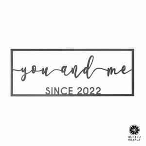 Rusted Orange Craftworks Co. Decor So Happy Together Personalized Name Sign - You And Me sign for bedroom or wedding