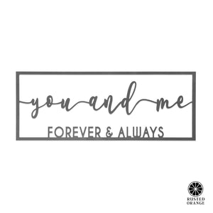 Rusted Orange Craftworks Co. Decor So Happy Together Personalized Name Sign - You And Me sign for bedroom or wedding