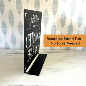 Rusted Orange Craftworks Co. Decor Steals - Haunted House Custom Tabletop Name Sign – Personalized Halloween Decoration – 8" or 12"