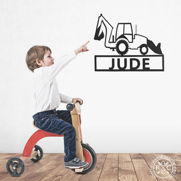 Rusted Orange Craftworks Co. Decor Work Truck Signs - 3 Styles - Monster Truck Room Decor for Boys and Girls