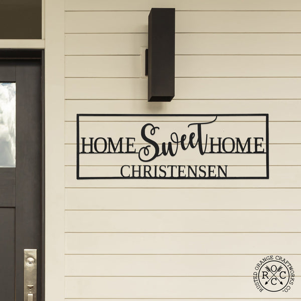 Rusted Orange Craftworks Co. Decorative Plaques Home Sweet Home Custom - Ranch Sign Front Door Rustic Modern Wall Decor