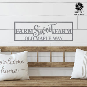 Rusted Orange Craftworks Co. Decorative Plaques Special Offer Home Sweet Home Custom - Ranch Sign Front Door Rustic Modern Wall Decor