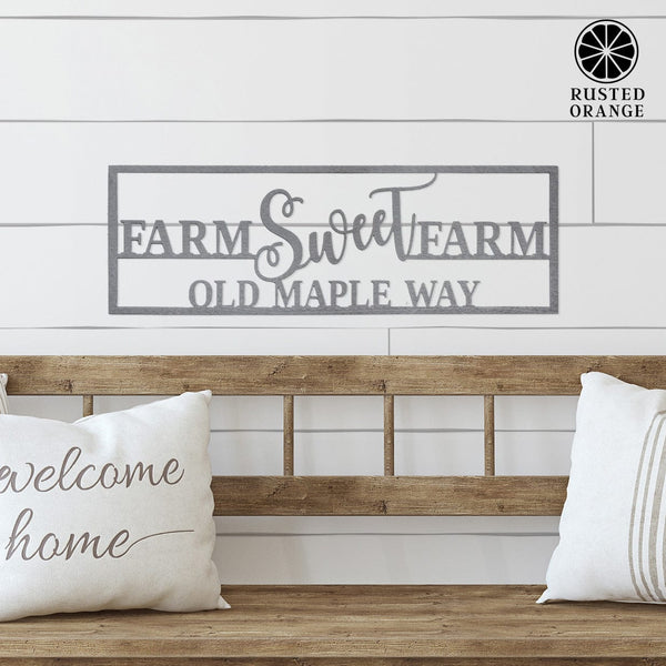 Rusted Orange Craftworks Co. Decorative Plaques Special Offer Home Sweet Home Custom - Ranch Sign Front Door Rustic Modern Wall Decor
