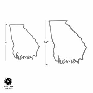 Rusted Orange Craftworks Co. Decorative Plaques State Home Silhouette Sign - 2 sizes - Map of the United States America Decorations for Home
