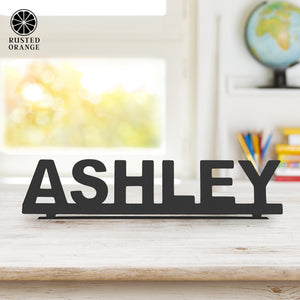 Rusted Orange Craftworks Co. Desk Parts & Accessories Medium Desk Name Plaque - Custom Name Plate for Office and Desk