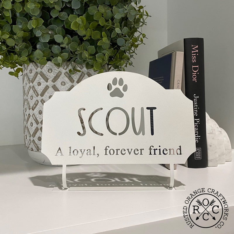 Rusted Orange Craftworks Co. Dog Supplies Tabletop Pet Memorial Gift Plaque - Personalized Pet Memorial Plaques