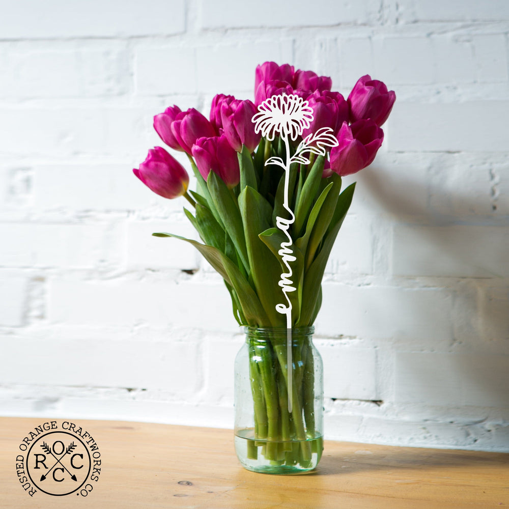 Metal flower in bouquet of flowers