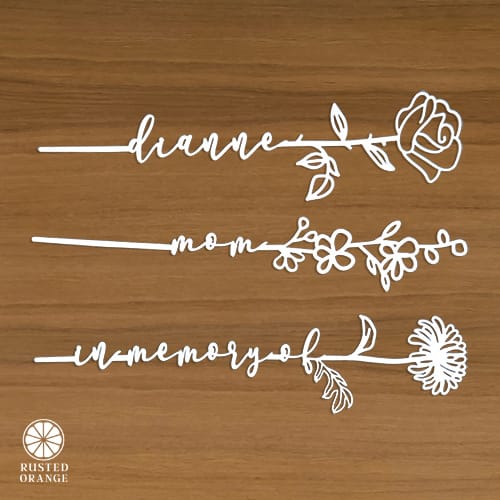 Rusted Orange Craftworks Co. Flower Pick- Set of 3 Metal Flowers