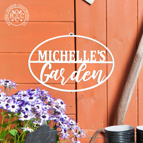 Rusted Orange Craftworks Co. Gardening Accessories Garden Custom Ovals - 4 Styles - Personalized Garden Signs Decorative Outdoor