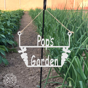 Rusted Orange Craftworks Co. Gardening Accessories Garden Hanger Sign - 2 Styles - Decorative Garden Signs Gifts for Men and Women