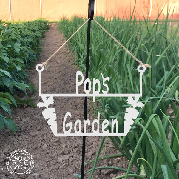 Rusted Orange Craftworks Co. Gardening Accessories Garden Hanger Sign - 2 Styles - Decorative Garden Signs Gifts for Men and Women