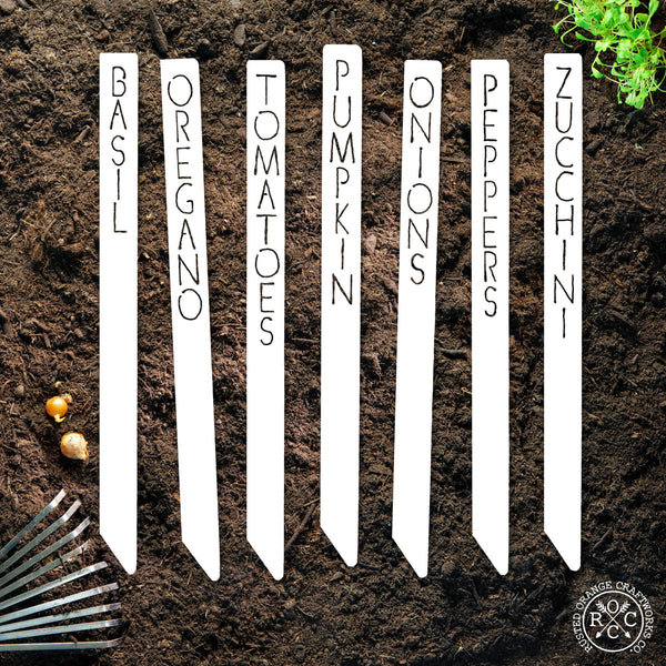 Rusted Orange Craftworks Co. Gardening Accessories Garden Markers - Your Favorite 7 - Plant Label Tags Outdoor Garden Markers